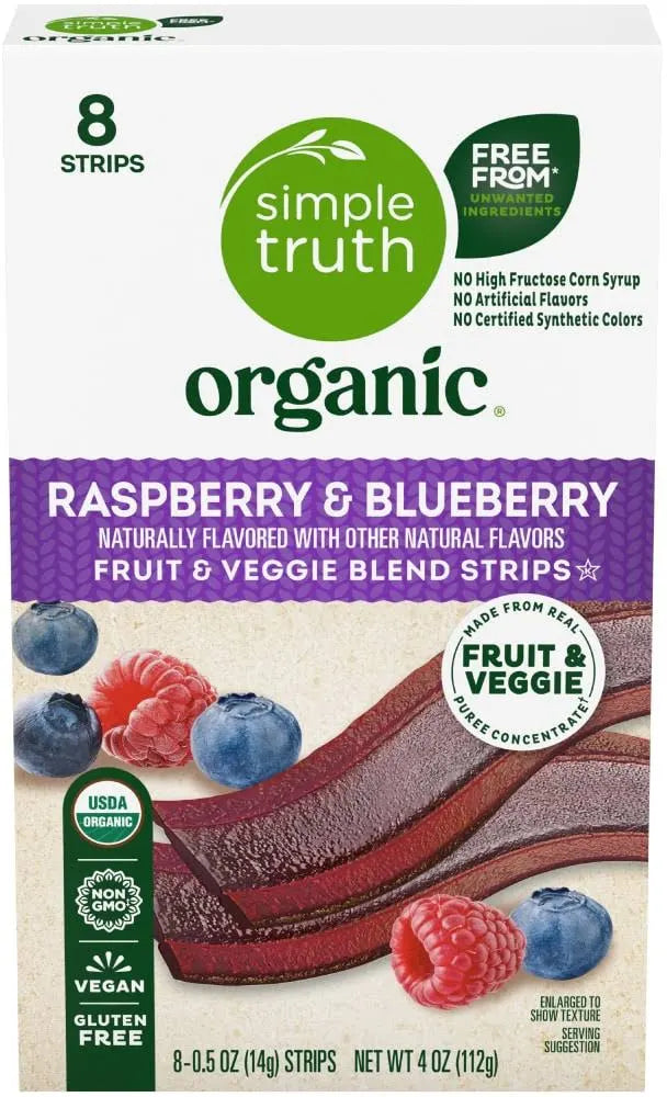 Organic fruit strips